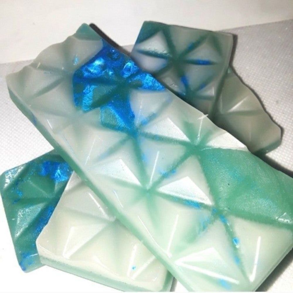 Hand crafted blue Hawaiian waxmelt glitter bar 1pc